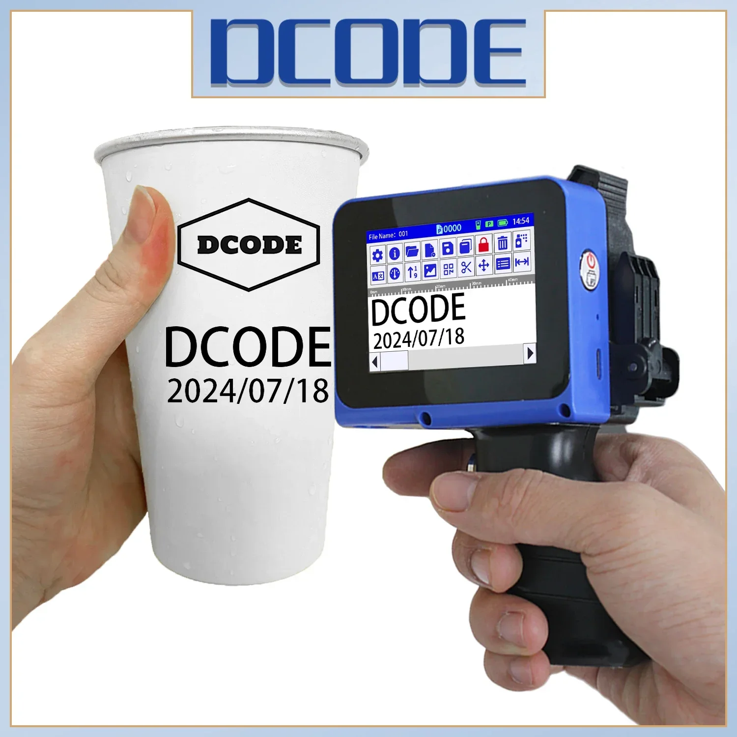Industrial Laser Printing Machine - DCODE DC12 Portable Mini Split Printer