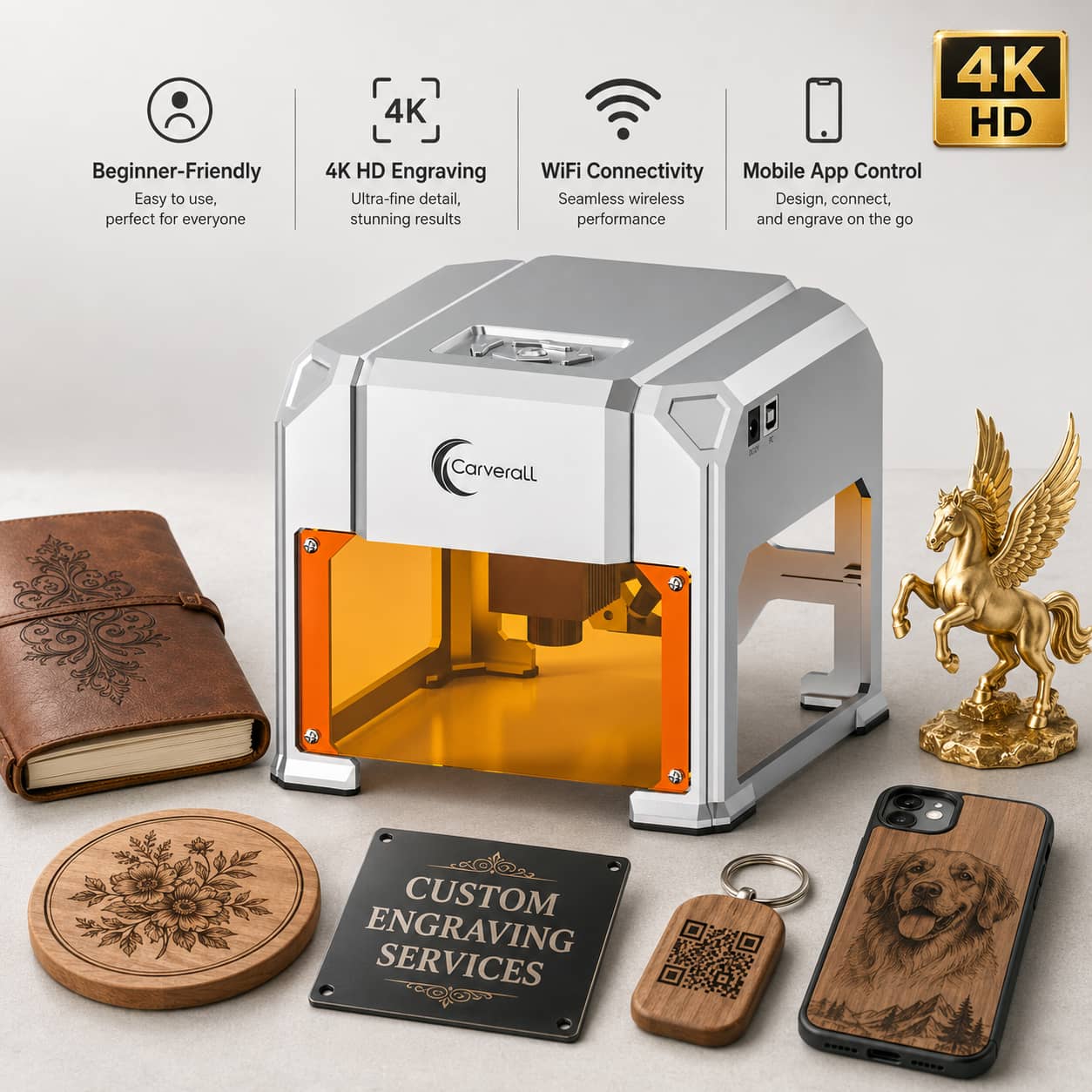Industrial Laser Technology - Carverall Laser Engraver Machine, K4 3W,