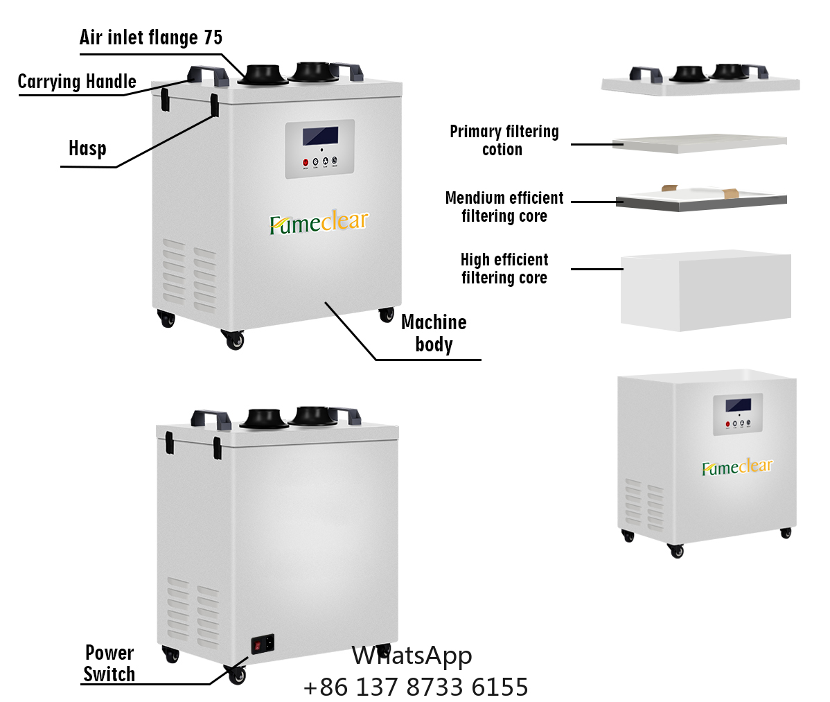 Industrial Laser Cutters - CE Approved Portable Fume Extractor For