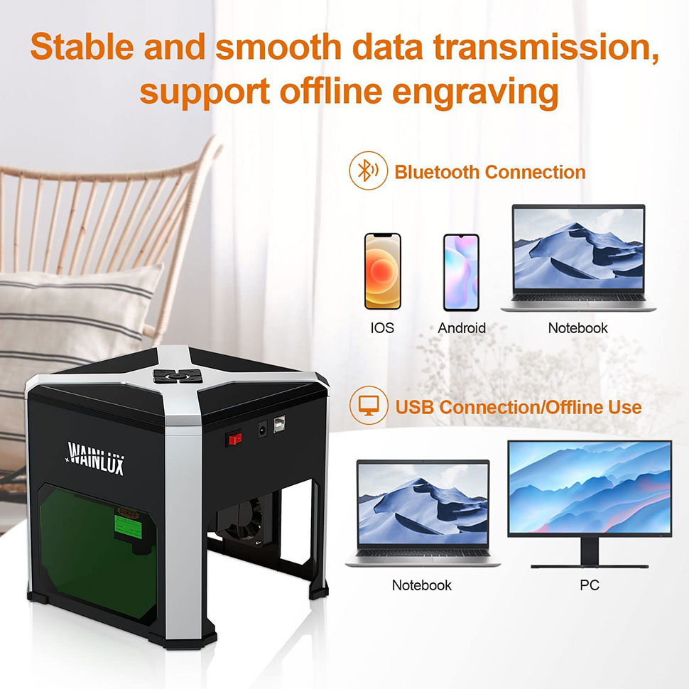 Wainlux Laser Engraver K6 3000 - огляд і ціна Industrial Laser Printing Machine