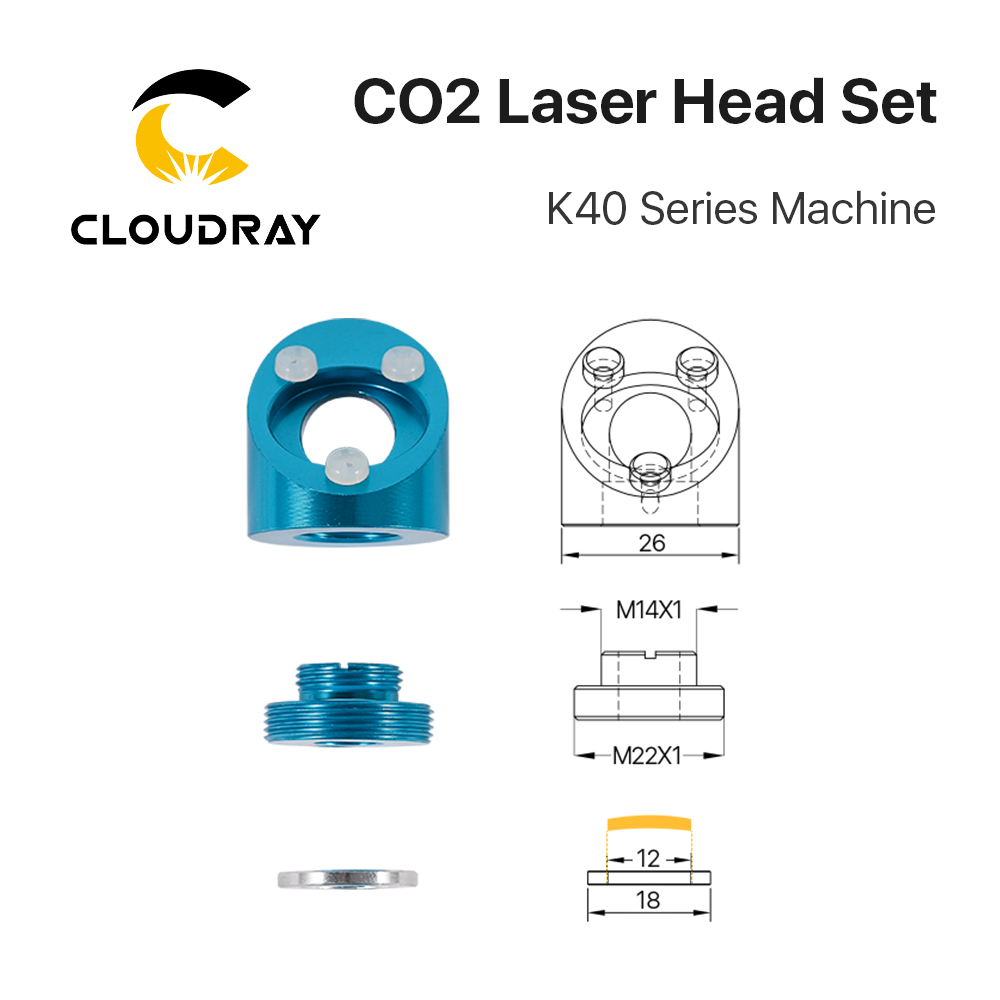 Cloudray CO2 Laser Head for K4 - огляд і ціна Co2 Laser Mirror