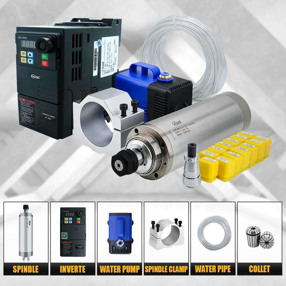 220V ER20 2.2kw 80mm Water Coo - огляд і ціна Cnc Router Machine