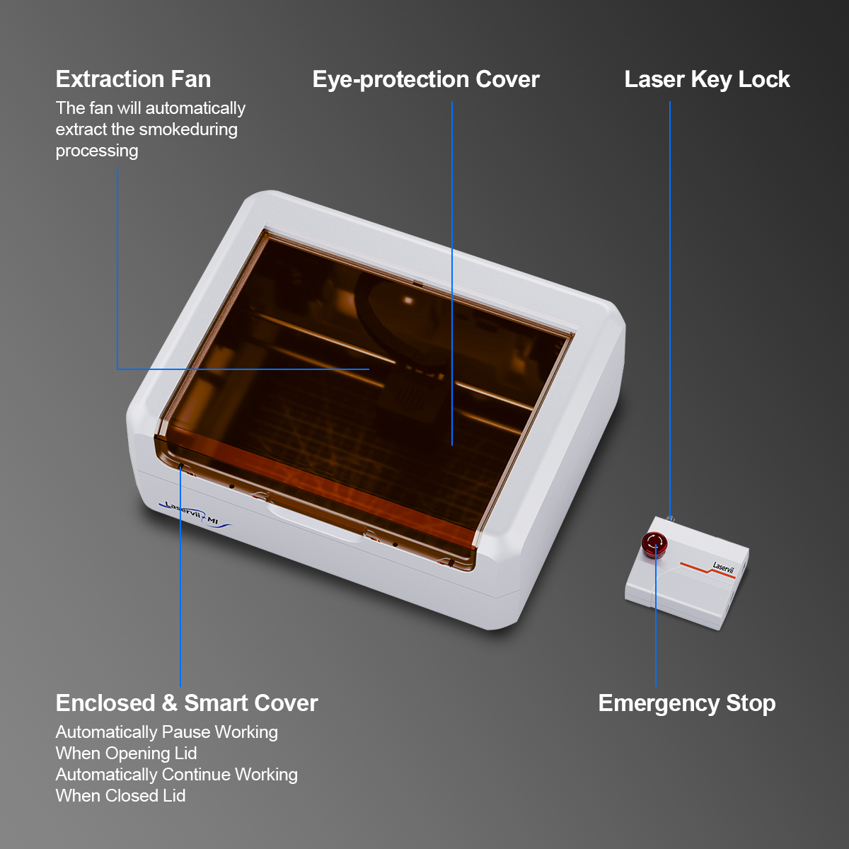 LaserVii 7W/12W/IR 2W Safety D - огляд і ціна Industrial Laser Etching Machine