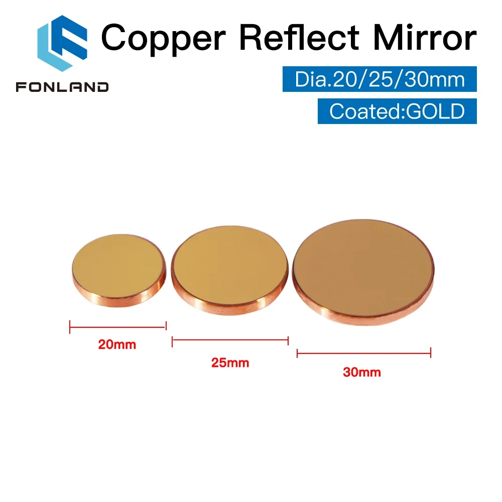 3pcs Fonland Copper Reflect Mi - огляд і ціна Co2 Laser Mirror